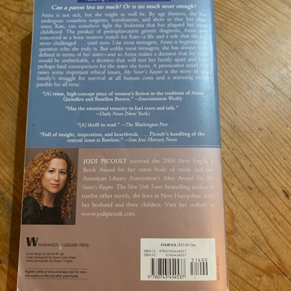 My Sister’s Keeper by Jodi Picoult Book - Picture 2 of 2